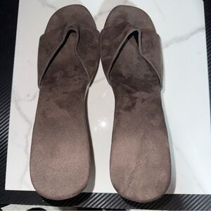 Elegant Brown Wedge Sandals